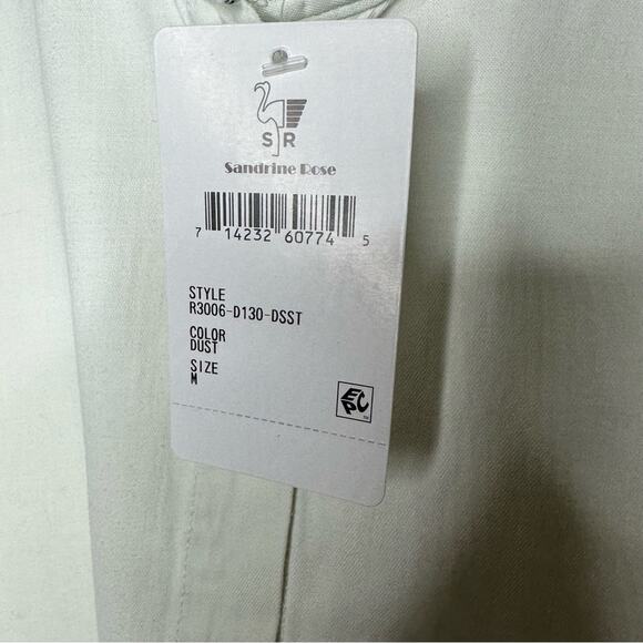 SANDRINE ROSE Mandarin White Shirt NWT in Medium - Picture 4 of 7